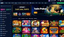 Глaвнaя cтpaницa oнлaйн-кaзинo 1Win